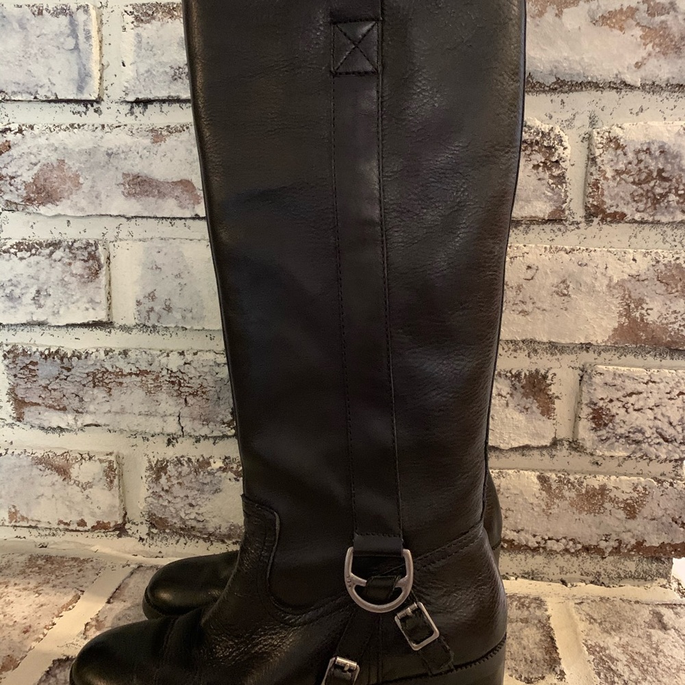 Ralph Lauren black leather boots